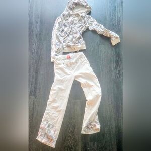 Puma White Graphic Women's Joggers